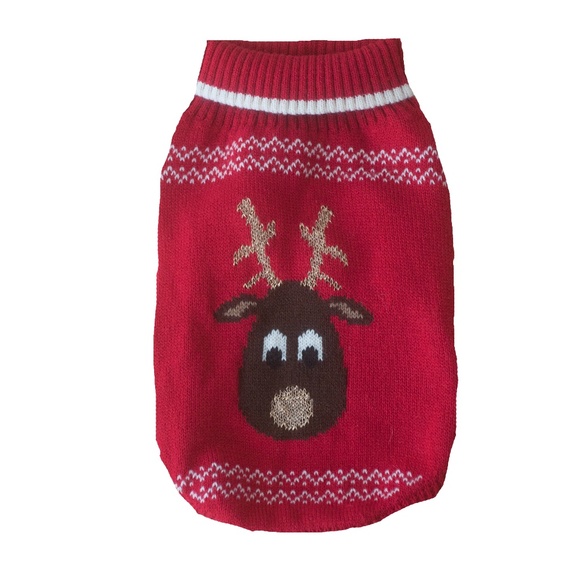 H&M Red Dog Reindeer Holiday Sweater - Picture 3 of 9